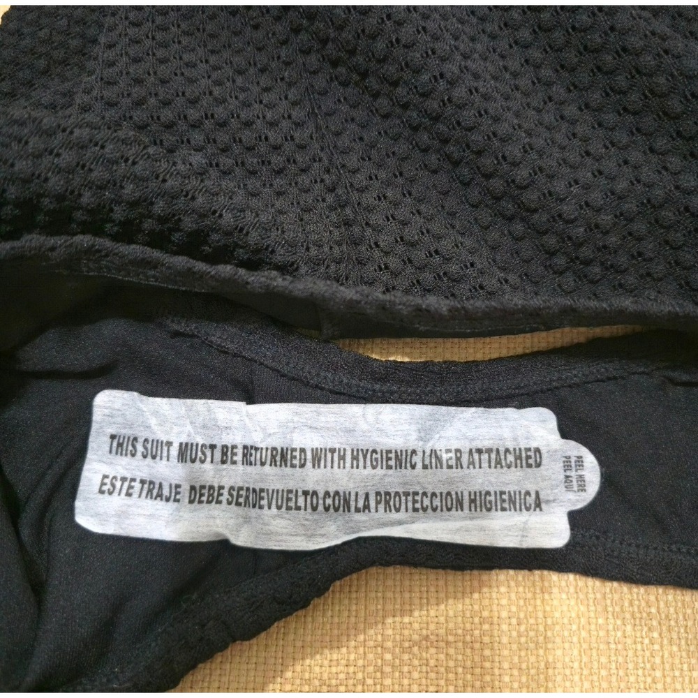 Shade‎ & Shore Womens Black Textured Cutout One Piece Swimsuit XS 238 25 4025 - Picture 10 of 11